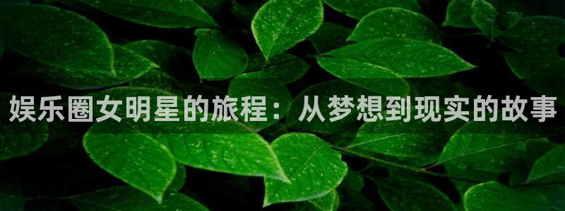 威九国际体育老板是谁：娱乐圈女明星的旅程：从梦想到现实的故事