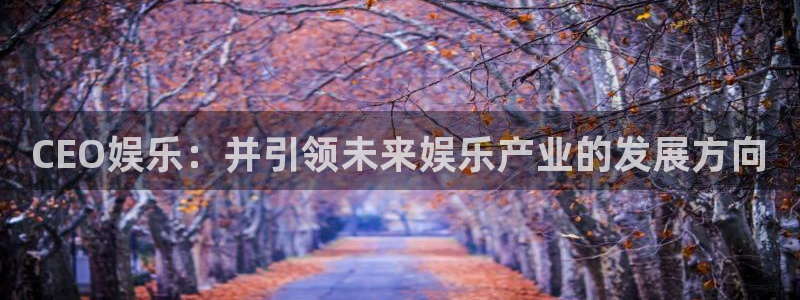 威九国际代理注册官网入口：CEO娱乐：并引领未来娱乐产业的发展方向