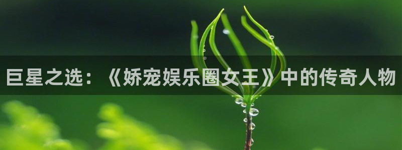 威九国际体育免费注册入口：巨星之选：《娇宠娱乐圈女王》中的传奇人物